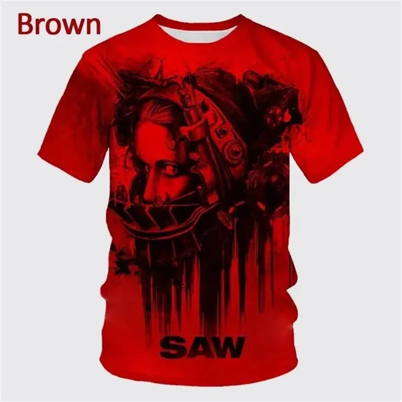 Fashion Hot Sale Billy The Billy Is A Puppet - Saw Horror Movie 3D Printed Women'sMen's T-Shirt Horror Pattern Anime T Shirts