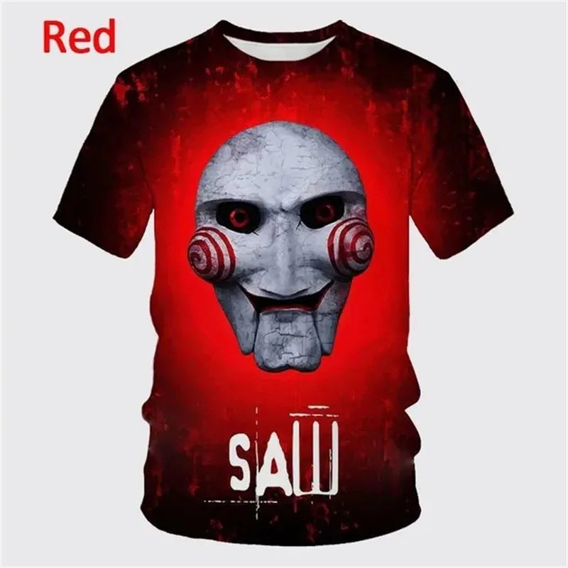 Fashion Hot Sale Billy The Billy Is A Puppet - Saw Horror Movie 3D Printed Women'sMen's T-Shirt Horror Pattern Anime T Shirts