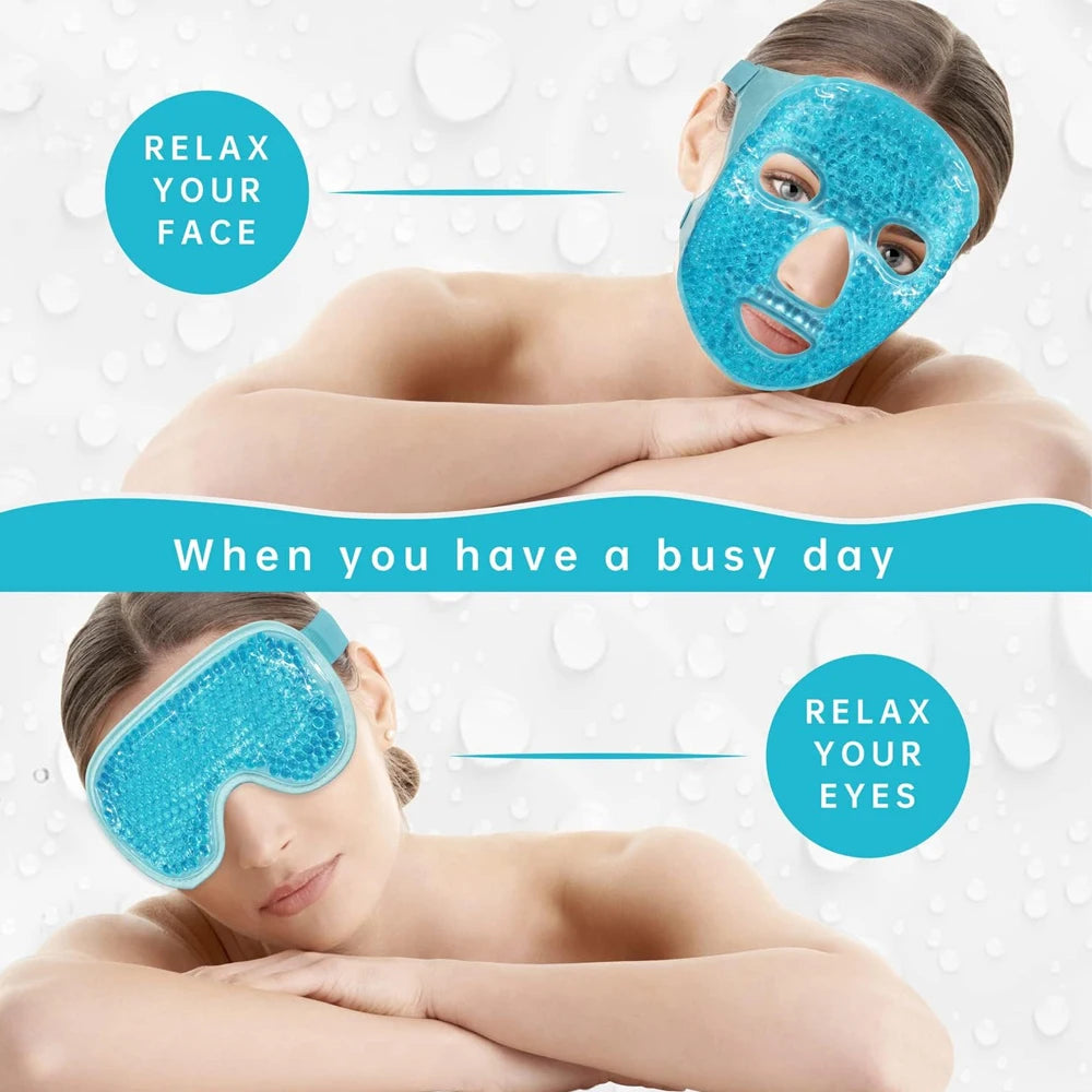 Cold Face Eye Masks Ice Face Mask Hot Cold Compress For Dark Circles Puffiness Cooling Face Masks For Women Man Skin Care Tools